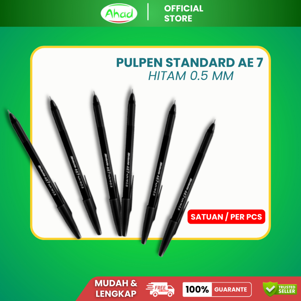 

Pulpen Standard AE7 Hitam 0.5 | Bolpen Pack 12 PCS | Pulpen Hitam | Pulpen hitam murah