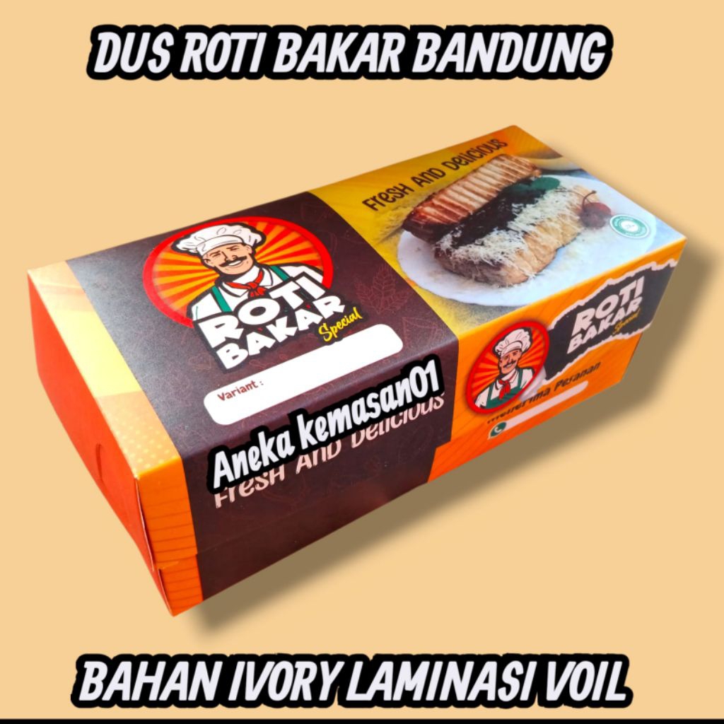 Dus roti bakar / Box roti bakar bandung / wadah roti bakar / dus roti bakar