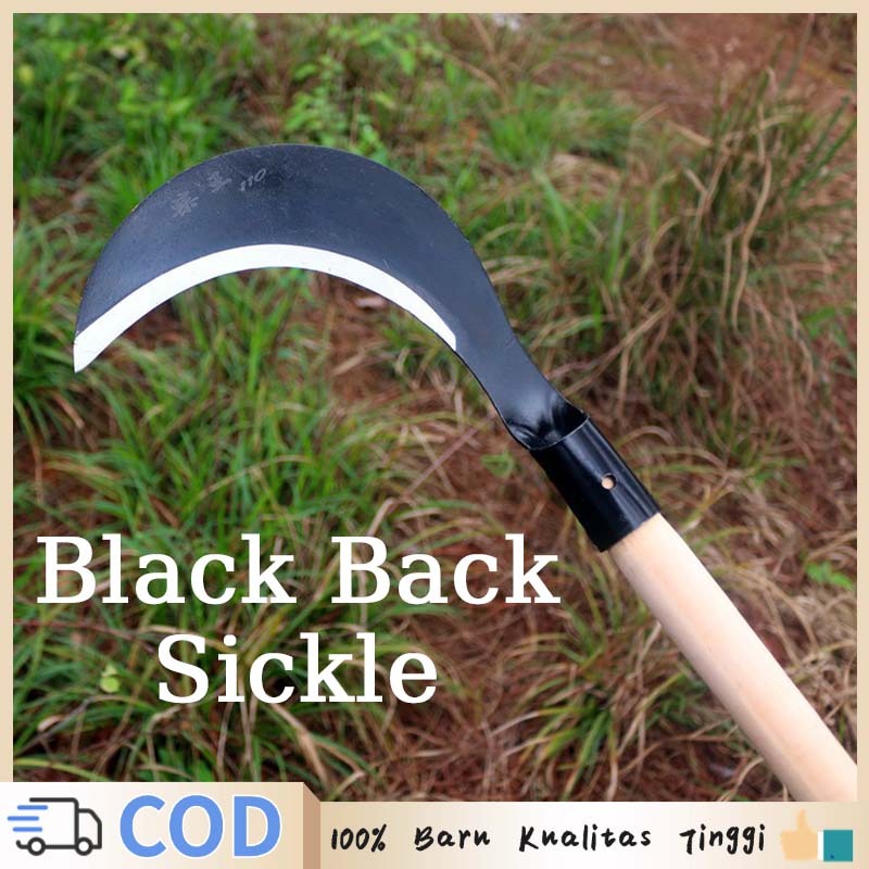 Arit Padi Super Tajam Arit Kebun Arit Sawah Sabit Baja Dengan Pegangan Kayu