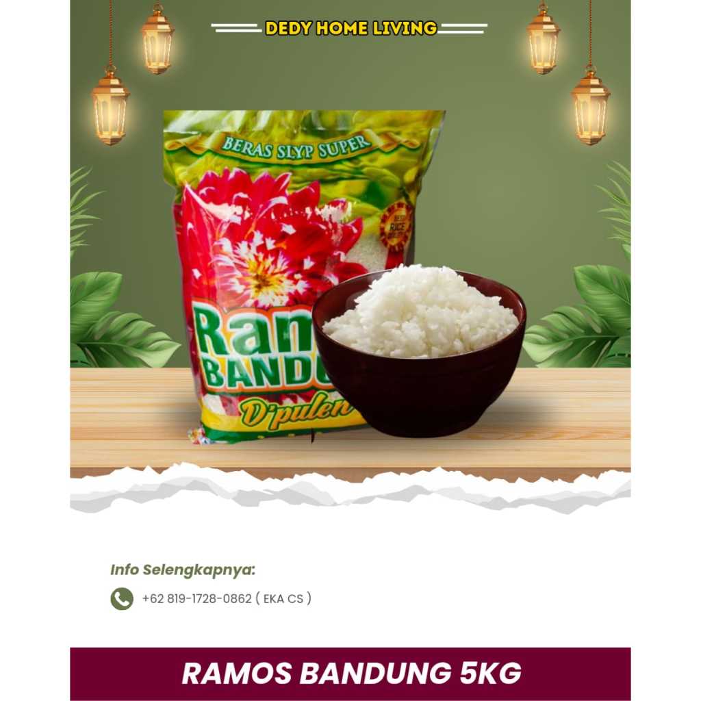 

BERAS - BERAS RAMOS - 5 KG - BERAS ENAK - SUPER PREMIUM
