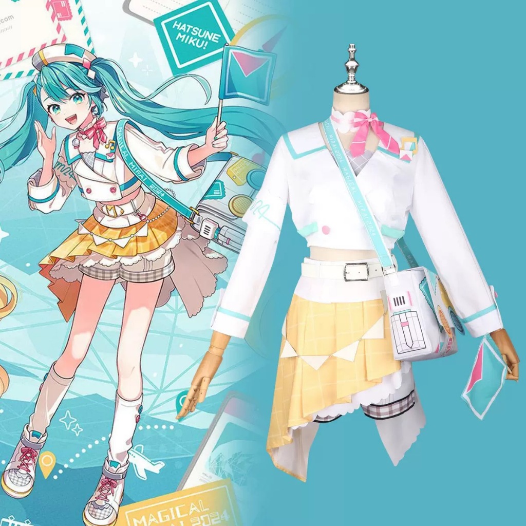 2024 Magic Miku Cosplay Costume Wig Project Mirai Sekai Stage Magical Concert Show Magic Lolita Dres