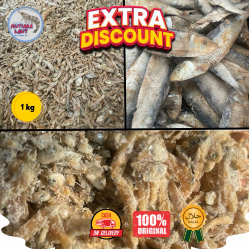 

Puur ternak, ikan asin kering campur, Pakan Ternak 1 Kg