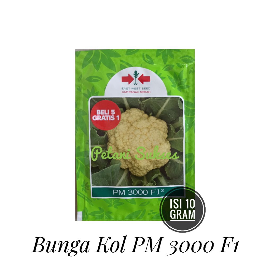 

(10 gram) Bibit benih Bunga Kembang Kol PM 3000 F1 10gr Cap Panah Merah