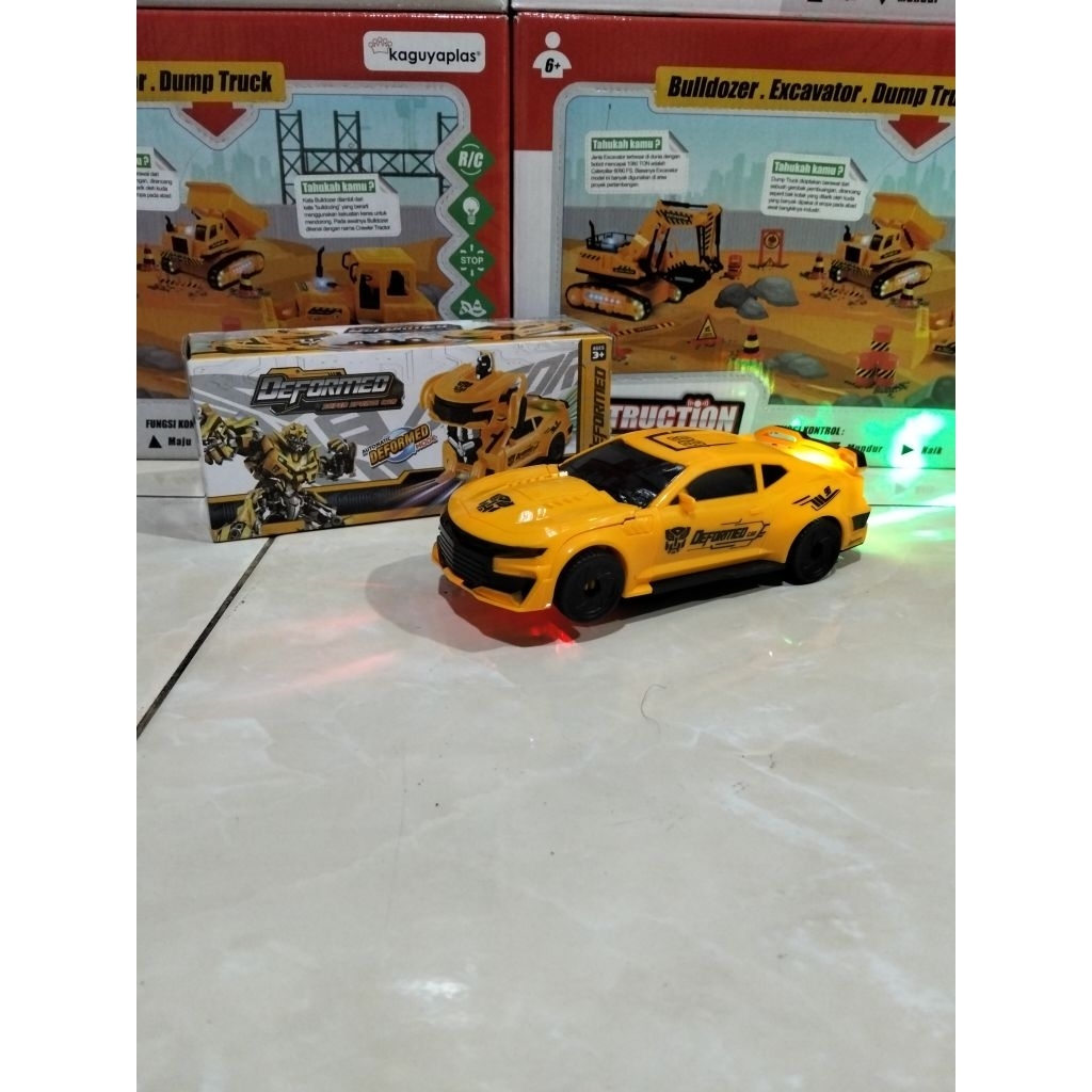 Mainan Mobil-Truk jadi robot bisa jalan ada suara dan lampu