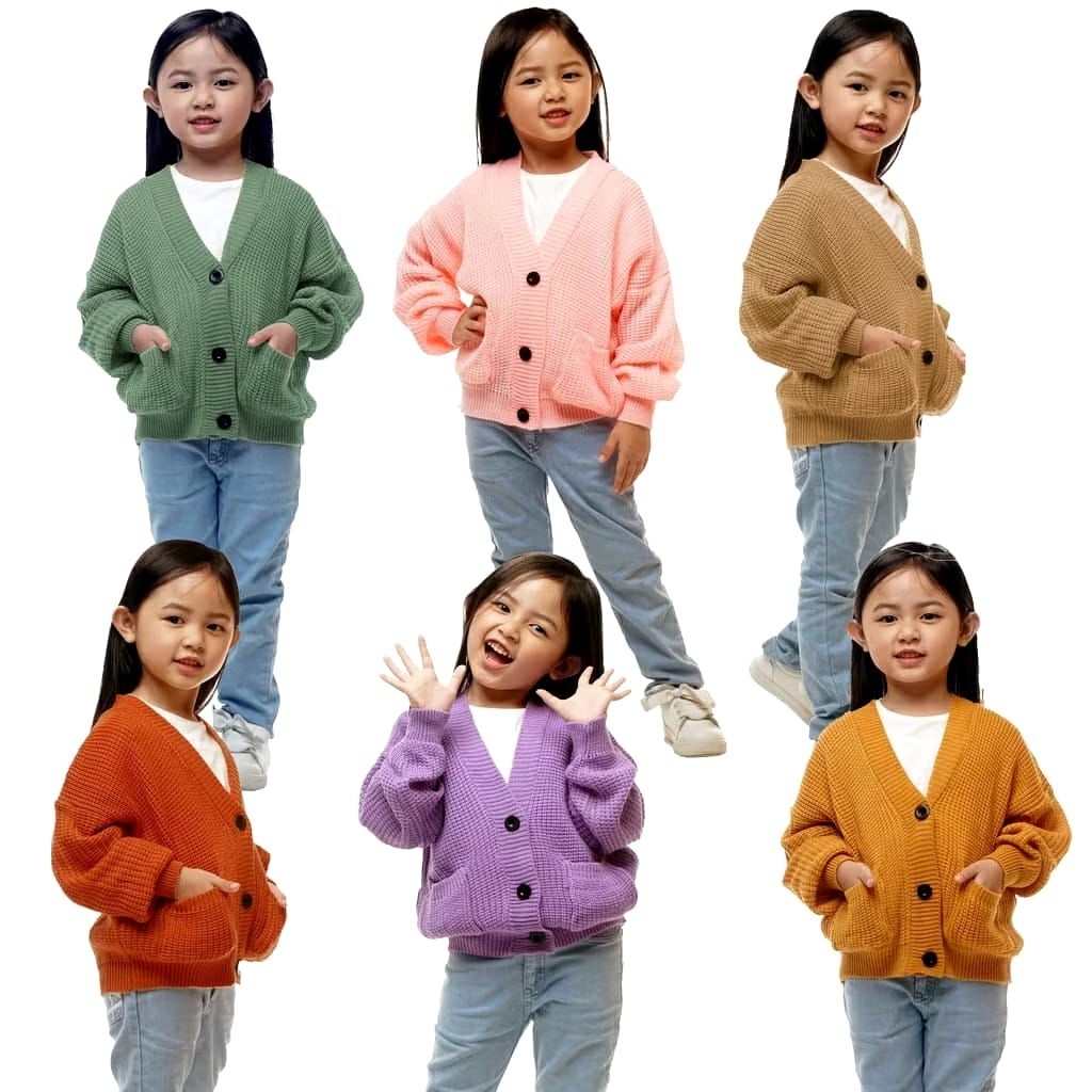 Sweater Rajut anak perempuan / Baju rajut anak perempuan & terbaru kekinian model korean style