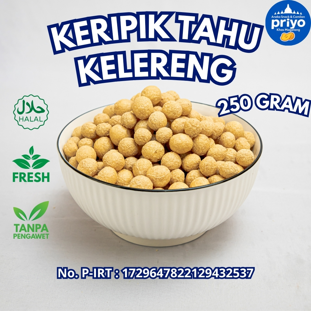 

Keripik Tahu Kelereng 250g Priyo Snack Renyah Gurih Halal Tanpa Pengawet
