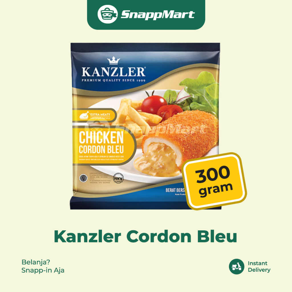 

Kanzler Chicken Cordon Blue (300 gram) - INSTANT / SAMEDAY - Frozen Food