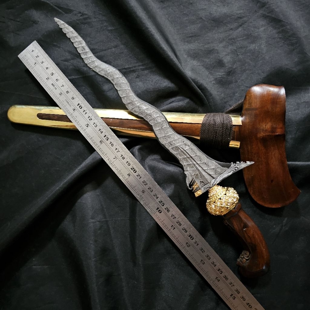 Keris Patrem Balebang Luk 7 Dwipamor Kinatah EMAS