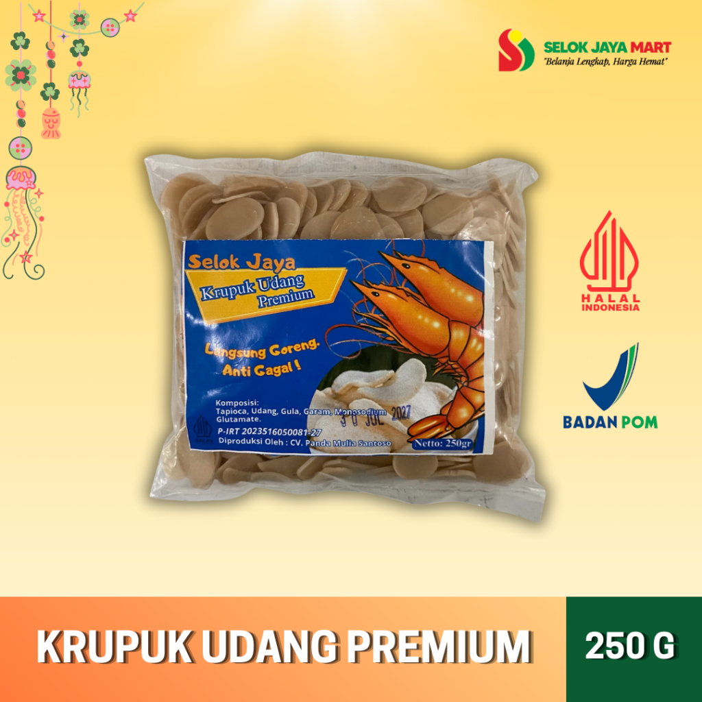 

KRUPUK UDANG PREMIUM SELOK JAYA 250 GRAM
