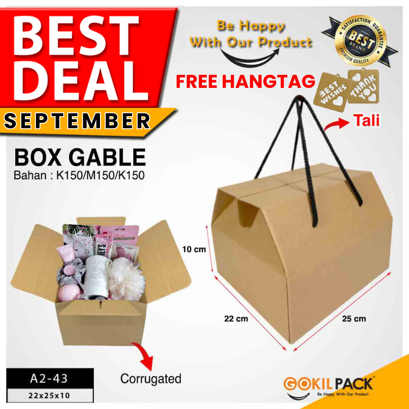 

Dus Box Hampers Kardus Jumbo Gable Tentengan - A2-43