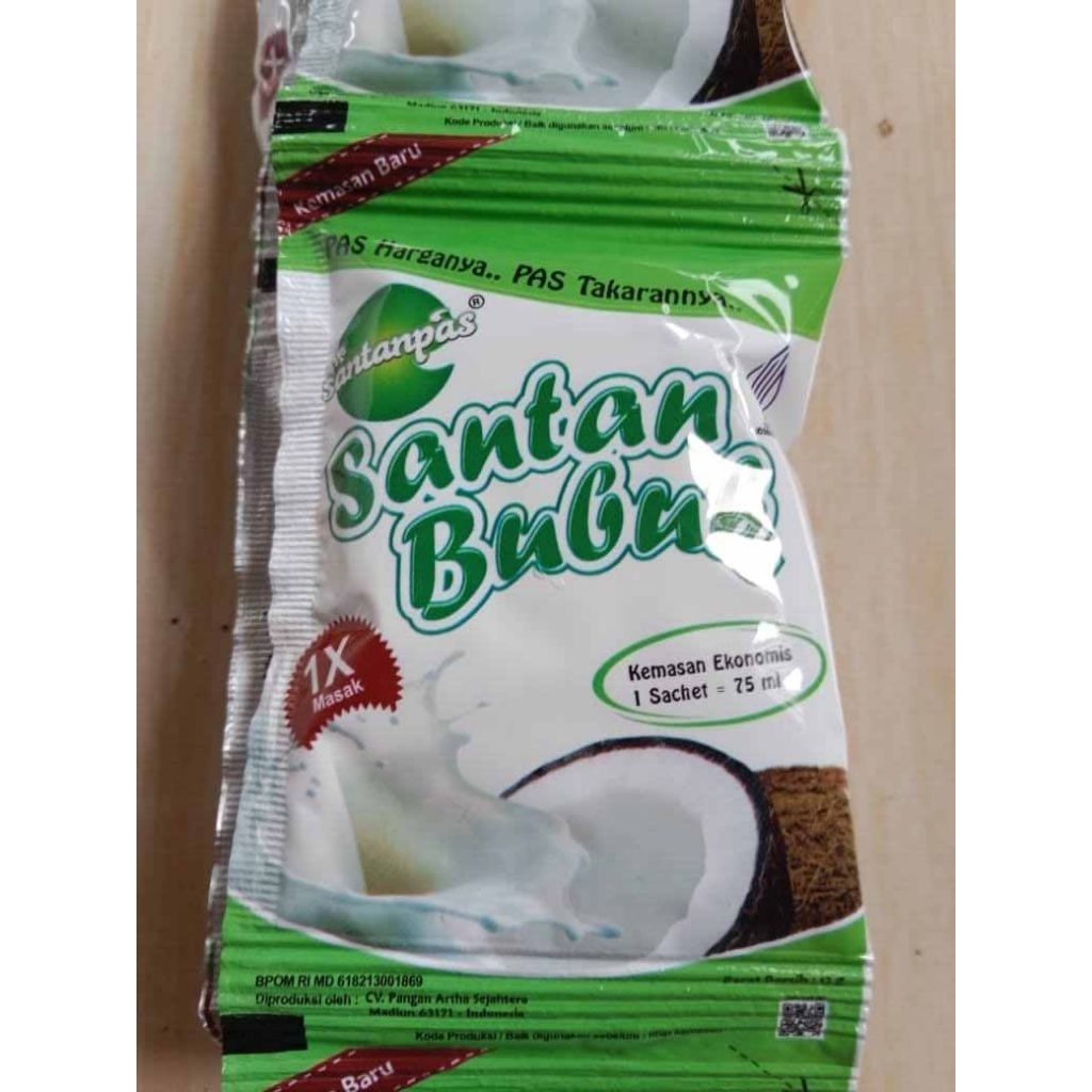 

Paket hemat 30 Sachet Santan Bubuk Santan Pas Kemasan Renceng isi 75 ml Kemasan ekonomis