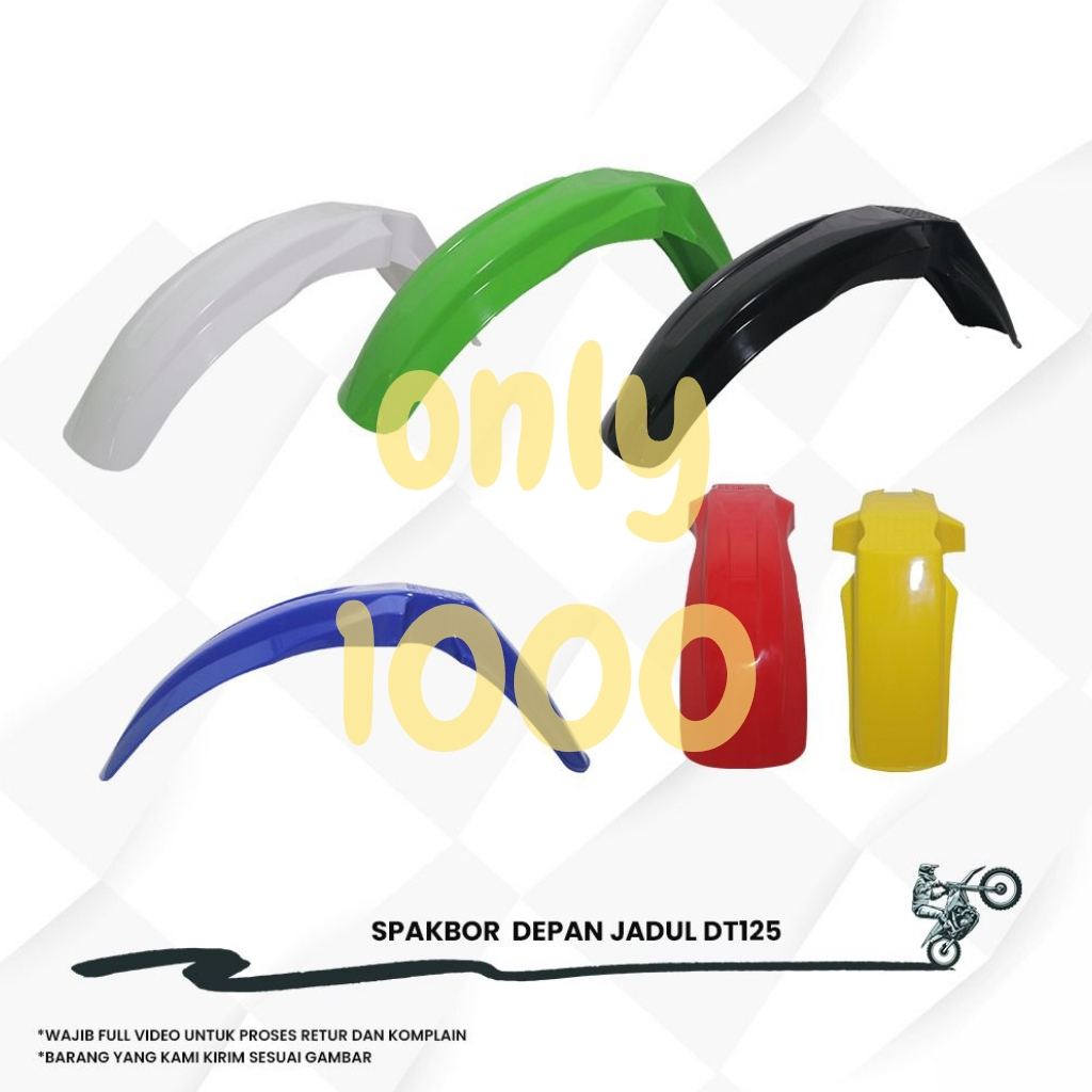 SPAKBOR DEPAN TRAIL VINTAGE JADUL DT 125 FRONT FENDER SLEBOR TS XR XL KDX HUSQ KTM CR MTX RM TRAIL S