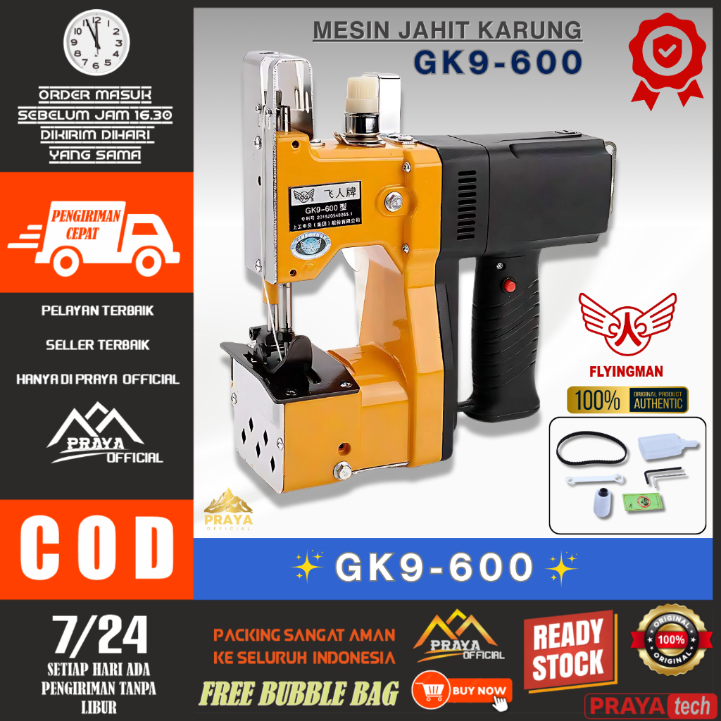 Mesin Jahit Portable Mesin Jahit Elektrik GK9-600 Mesin Jahit Karung Kantong Penyegel Kertas Kantong