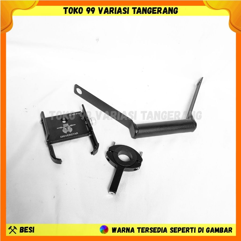 PAKET HOLDER HP BREKET BRACKET GPS HOLDER HP MOTOR CBR 150 COVER STANG HOLDER LOGAM