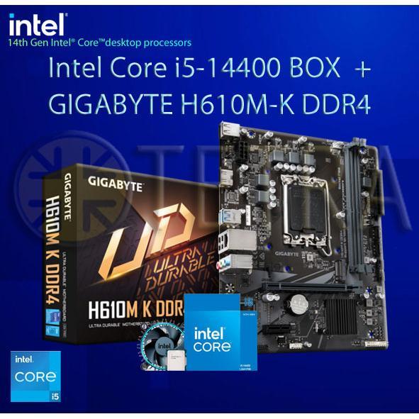 [Bundle] Intel Core i5-14400 BOX +  GIGABYTE H610M K DDR4 Motherboard / Gen 14