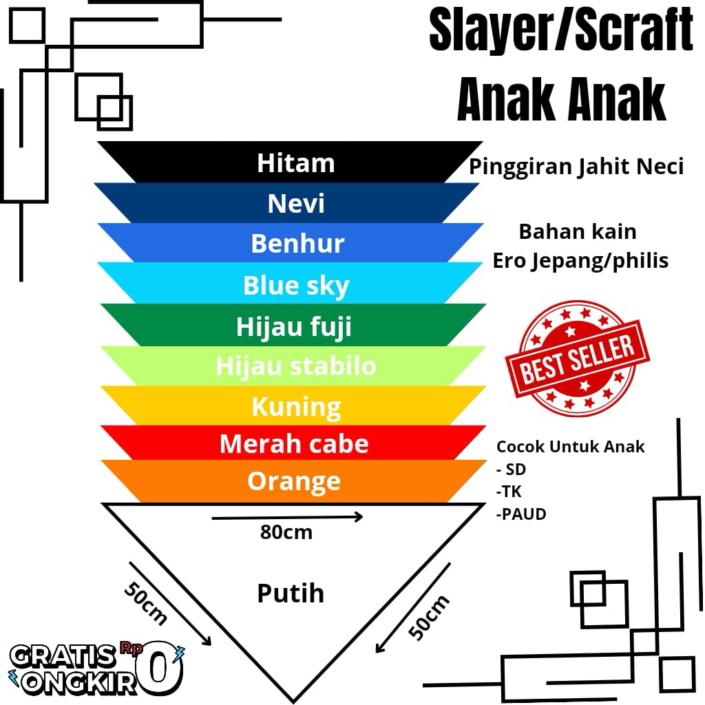 Slayer anak//Slayer polos// Slayer outdoor//Scraft polos