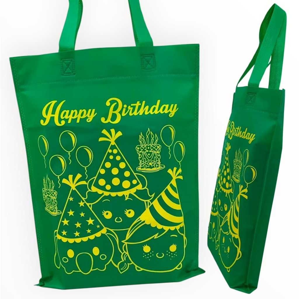 

Tas Spunbond Ulang Tahun Anak Model Lipat Ukuran 40x30 | Goodie Bag Souvenir Ultah Murah Berkualitas