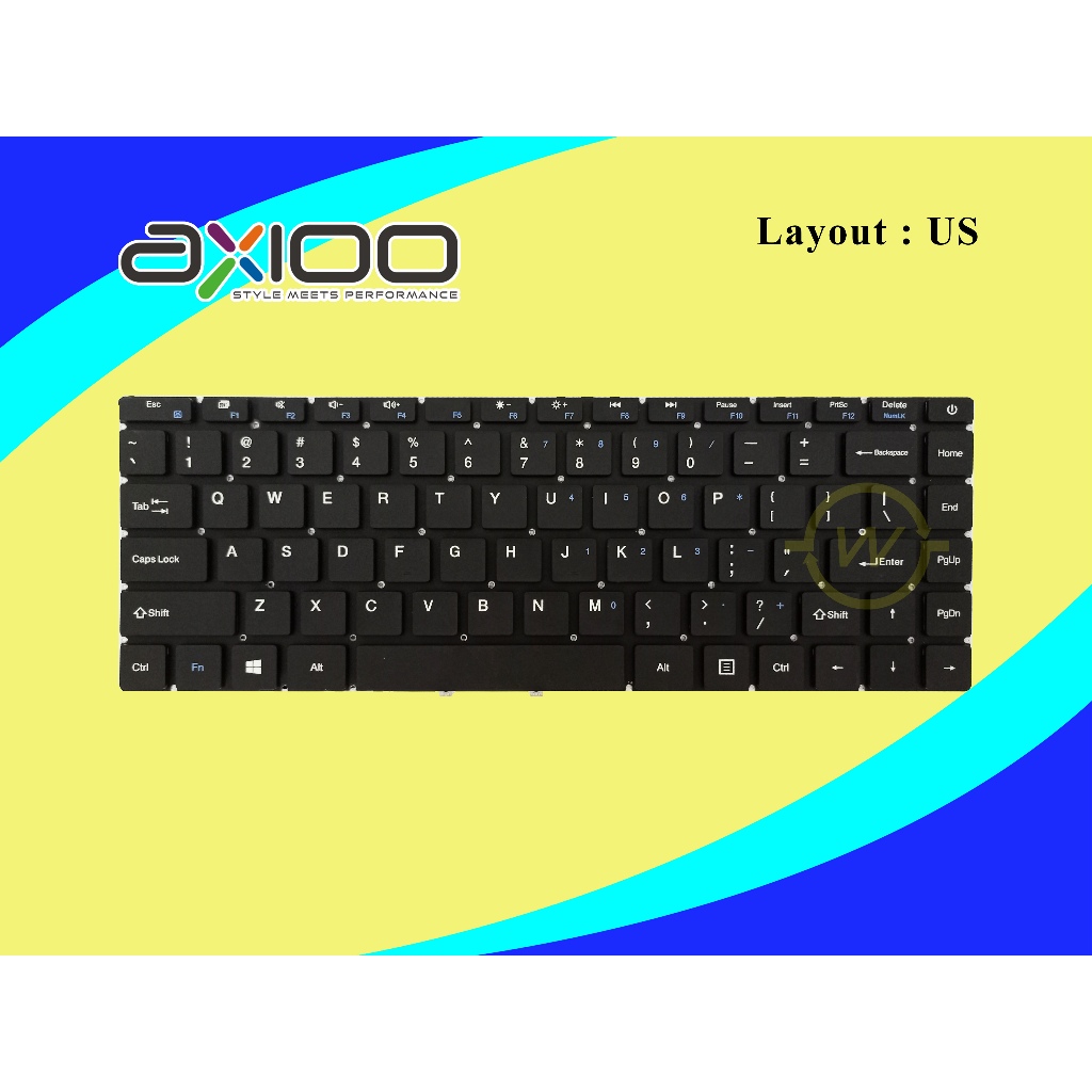 Keyboard Axioo Hype 5 Intel Axioo SlimBook 14 R5 Series Hitam