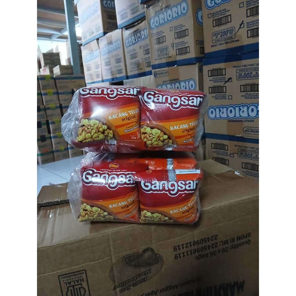 

Gangsar kacang telur original pack isi 20bungkus @23gr