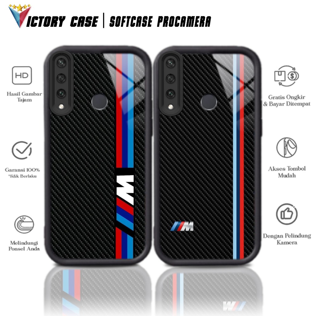 Case Premium Compatible For HUAWEI Y6P 2020 Motif KARBON Casing Softcase Glossy Anti Jamur