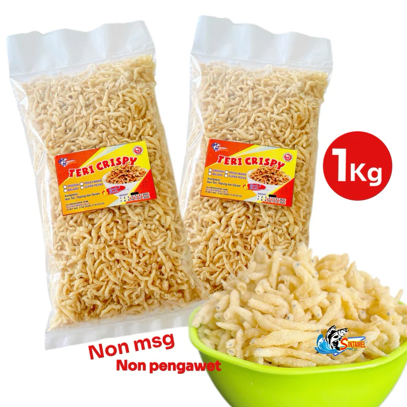 

Teri Crispy Super 1 Kg Cocok untuk MPASI tanpa bahan pengawet dan non MSG - teri medan crispy
