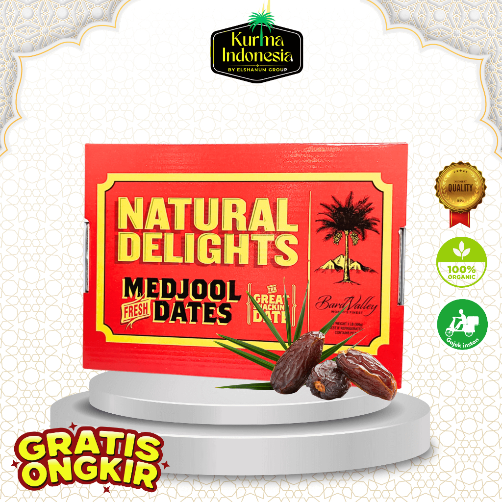 

Kurma Natural Delights Premium Jumbo 1 kg California Original Best Quality food - Kurma Indonesia