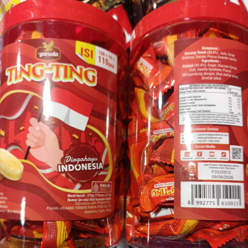 

Ting ting Garuda toples isi 100pcs+10pcs