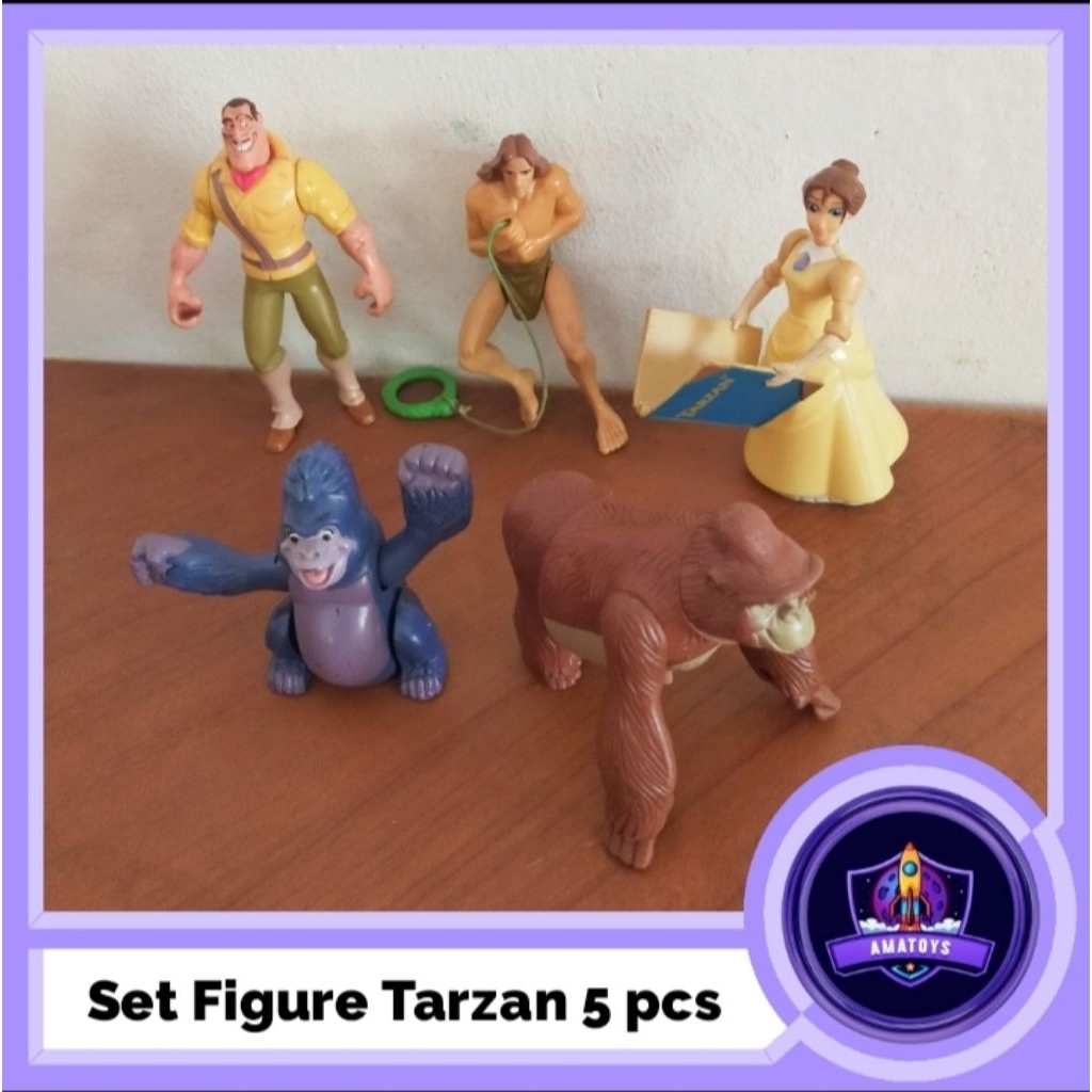Set Action Figure Tarzan 5 pcs (Preloved)