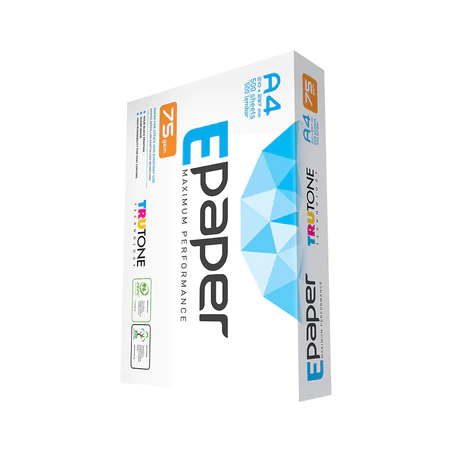 

Kertas HVS Epaper A4 75 GSM 1 Box isi 5 Rim / Kertas Ukuran A4 / Kertas Fotocopy / Kertas Print