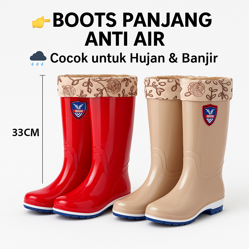 Sepatu Boots Wanita Korean Style | Boots Sepatu Wanita | Sepatu Boot Wanita – Sepatu Karet – Pvc