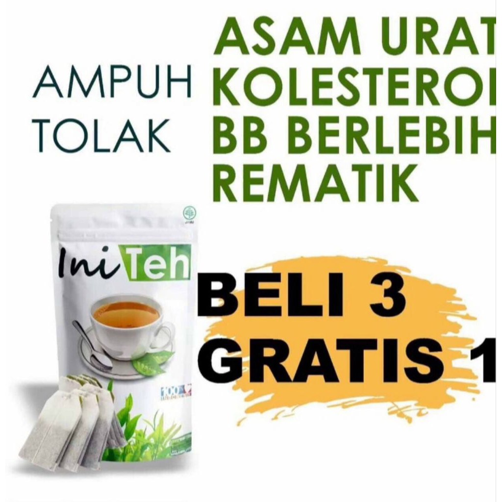 

inii teh Herbal Asam Urat Rematik Linu Kolestrol Obesitas Kegemukan pelangsing slimming
