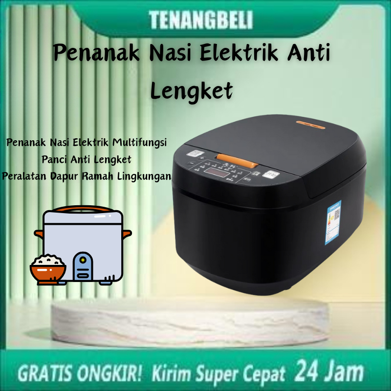 Penanak Nasi Elektrik Multifungsi, Panci Anti Lengket & Ramah Lingkungan
