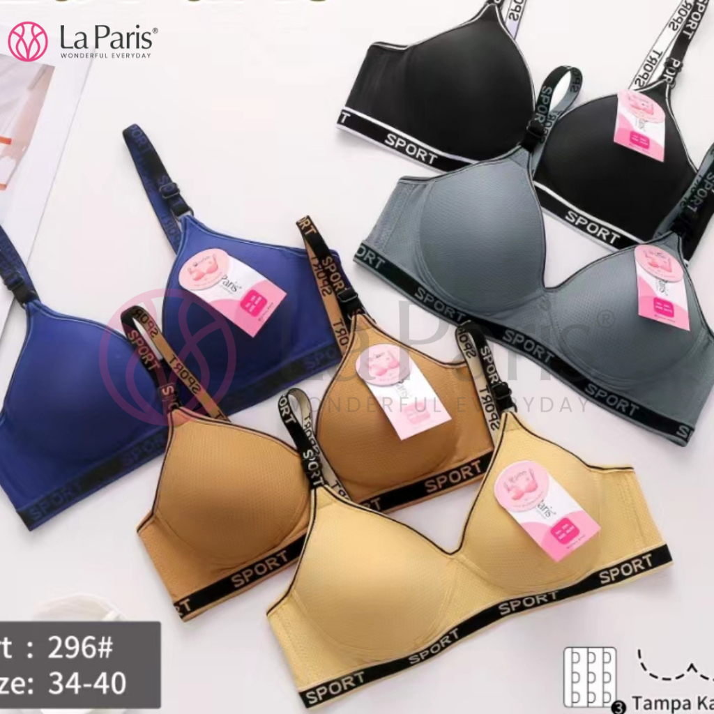 Bra BH Seksi Premium Busa Tebal & Karet Sport Kait 2 34 - 36 Setelan Bra Wanita Kawat Non Kawat Cup 