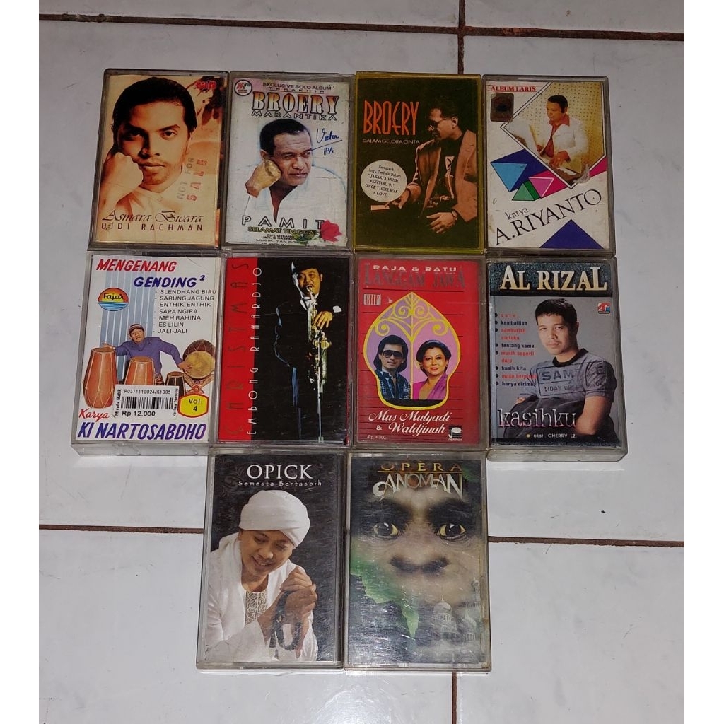 kaset DIDI RACHMAN-Asmara Bicara / BROERY MARANTIKA-Pamit / BROERY MARANTIKA-Dalam Gelora Cinta / Ka
