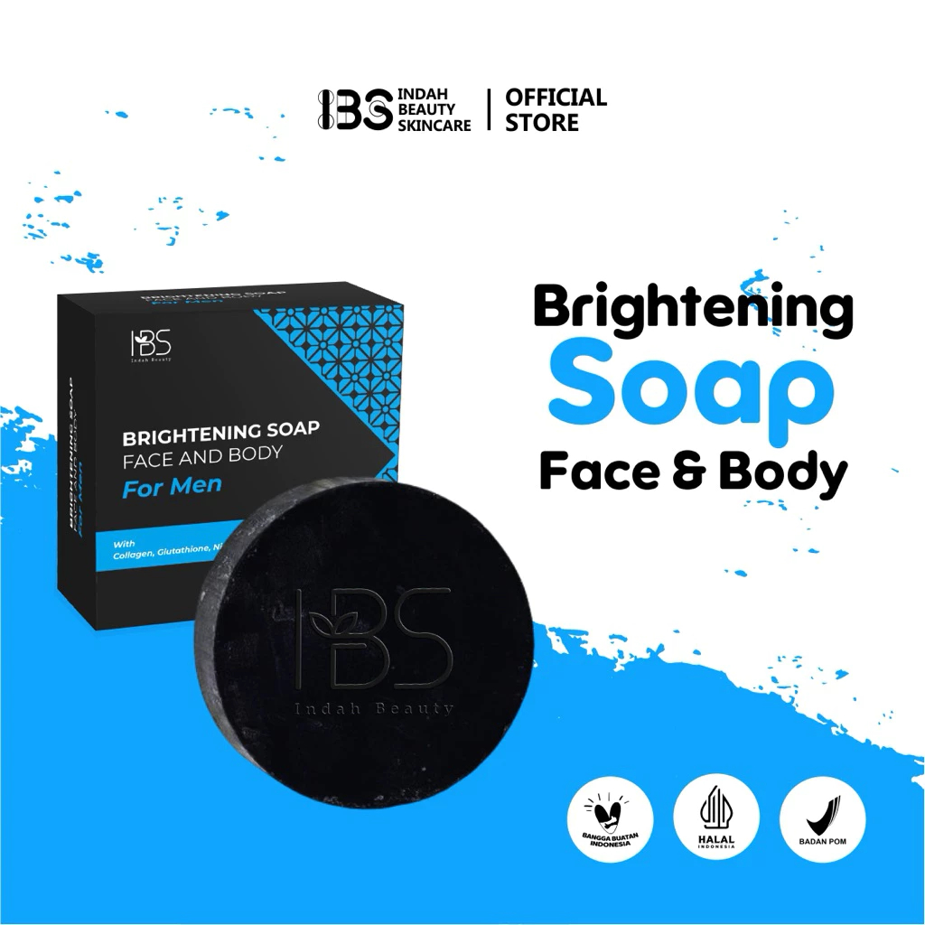 IBS Brightening Soap For Men Original BPOM || IBS Sabun Pencerah Wajah Badan Pria BPOM Certified