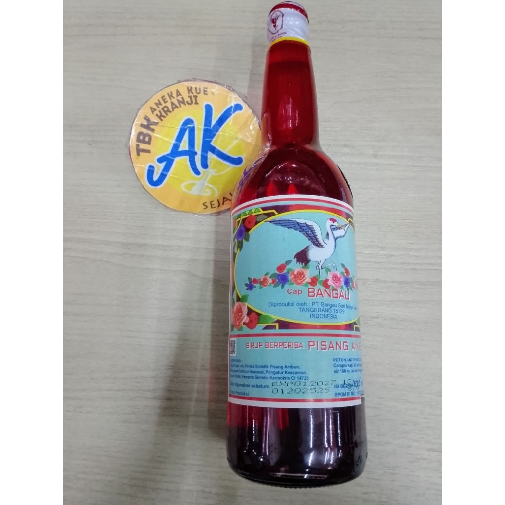 

SIRUP BANGAU PISANG AMBON / SYRUP PISANG AMBON CAP BANGAU 1KARTON ISI 12PCS
