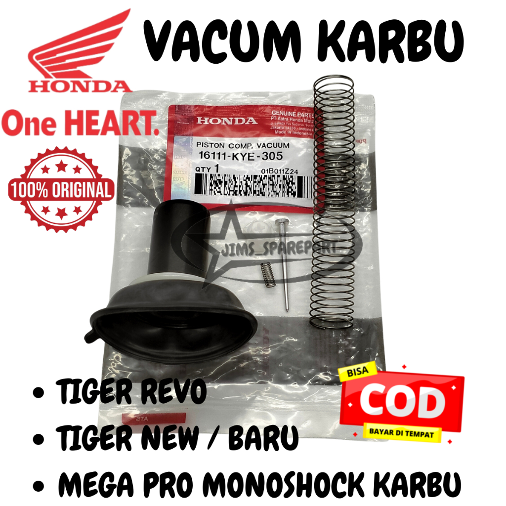 ORIGINAL 100% VACUM KARBU HONDA KYE TIGER REVO NEW BARU MEGAPRO MONOSHOCK KARBU VAKUM MATIC SKEP GAS