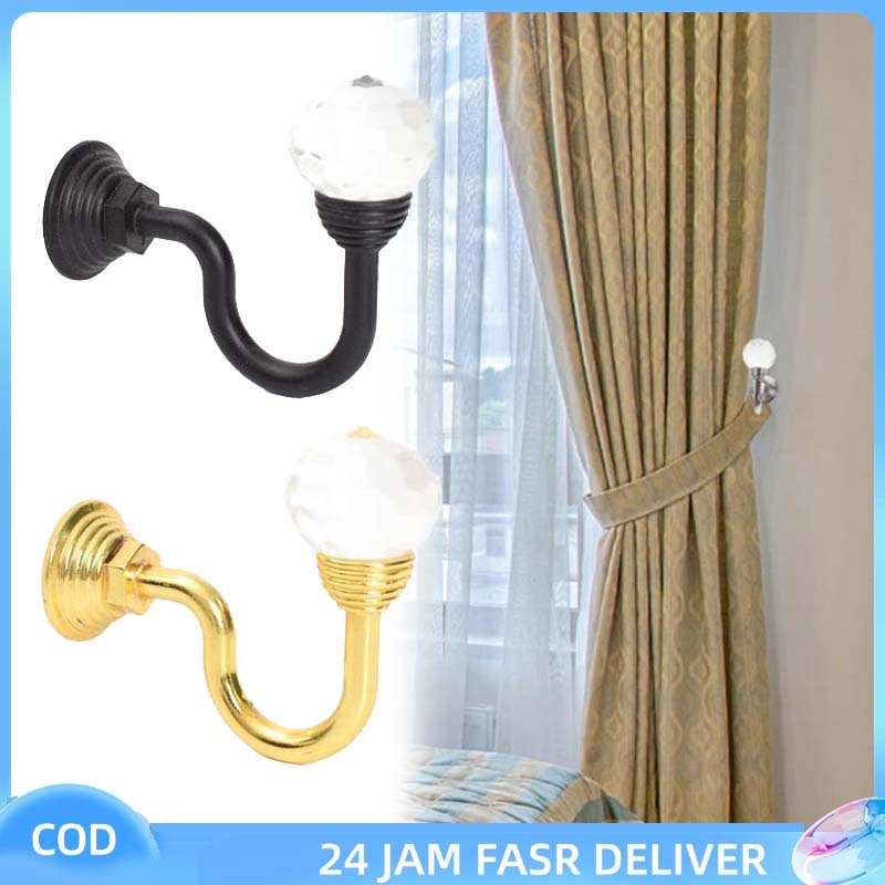 2Pcs Cantolan Tali Gorden Universal Hook Hordeng Korden Pengait Centelan Tulip Kristal Untuk Tirai T