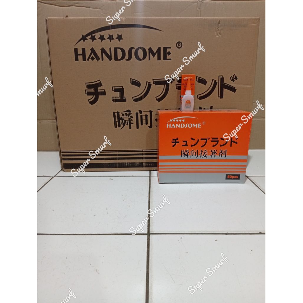 

(1Dus Isi 600Pcs) Lem Cair Tutup Kuning / Lem tetes / Lem Korea / Merk handsome