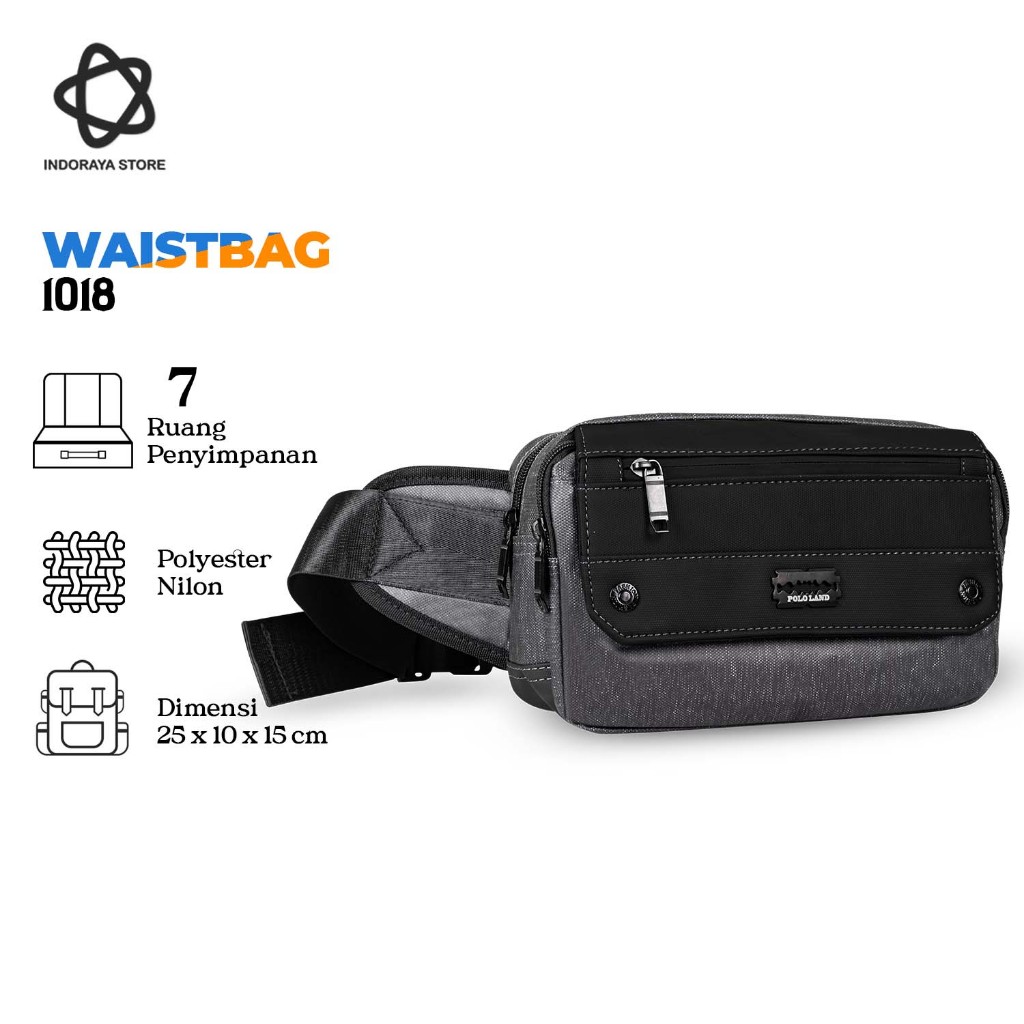 Polo Land - Waistbag Original Tas Selempang Multi Fungsi Tas Pinggang Pria Wanita Fashion