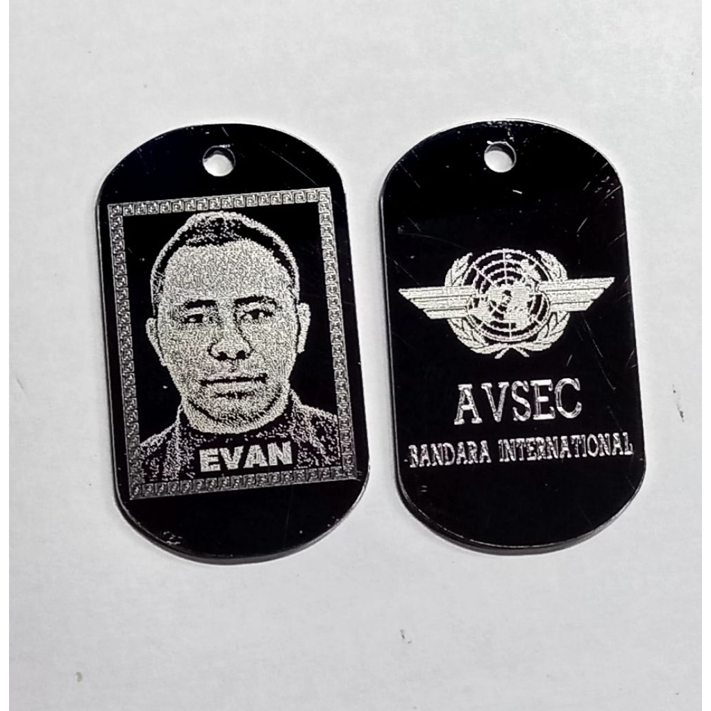 kalung dogtag / kalung id / kalung besi putih ambon