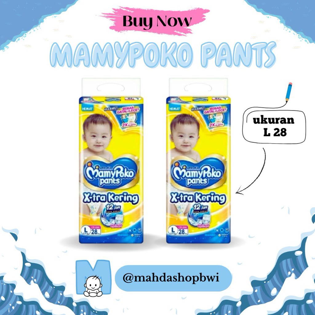 MAMY POKO L28 / Mamy Poko / Pampers anak / Pampers Bayi / Celana