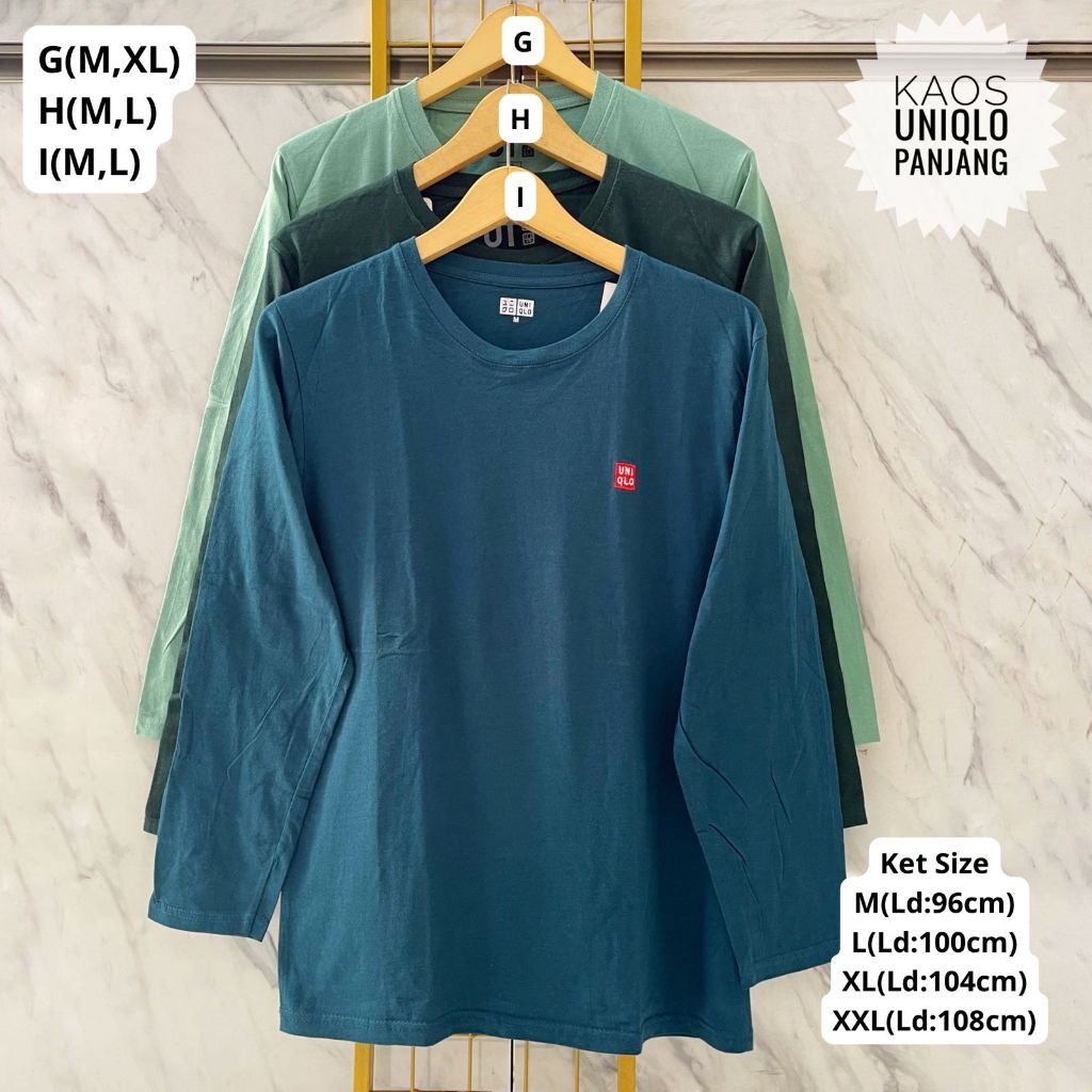 KAOS UNIQLO PANJANG POLOS ORIGINAL