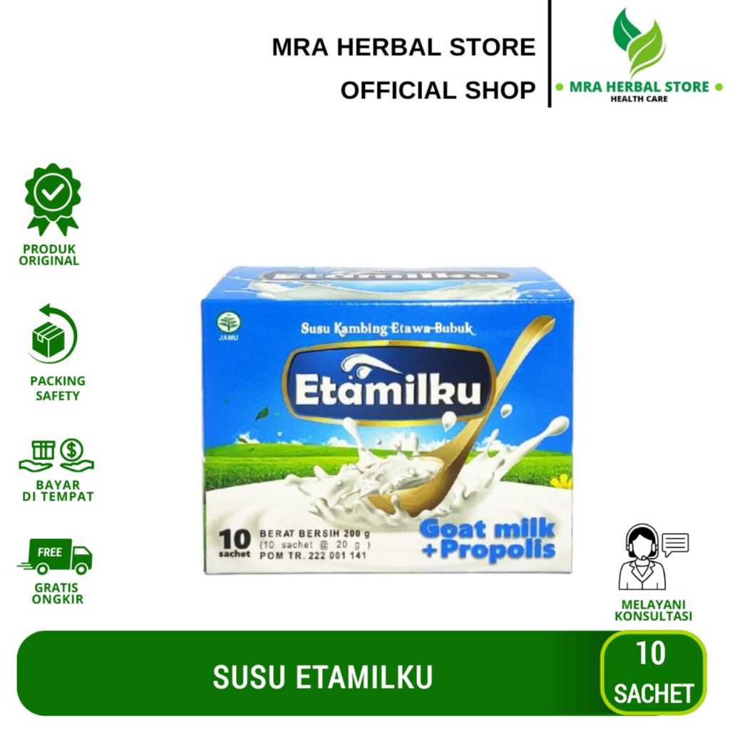 

Susu Kambing Etamilku Per Box | Susu Kambing Etawa Plus Propolis | Susu Kambing Etamilku