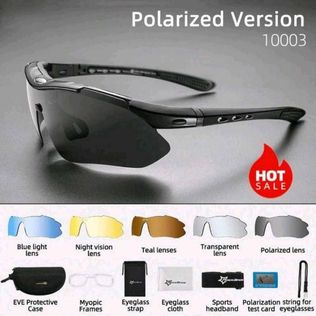 Original ROCKBROS premium Terpolarisasi untuk Pria Bersepeda Kacamata Sepeda Polarized  Gunung Seped