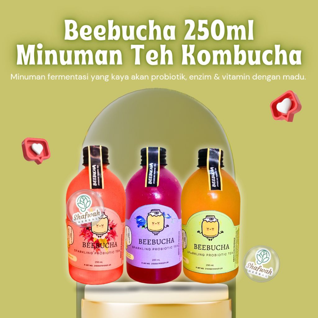 

BEEBUCHA 250ML / TEH KOMBUCHA / KHUSUS KIRIM VIA OJOL INSTAN