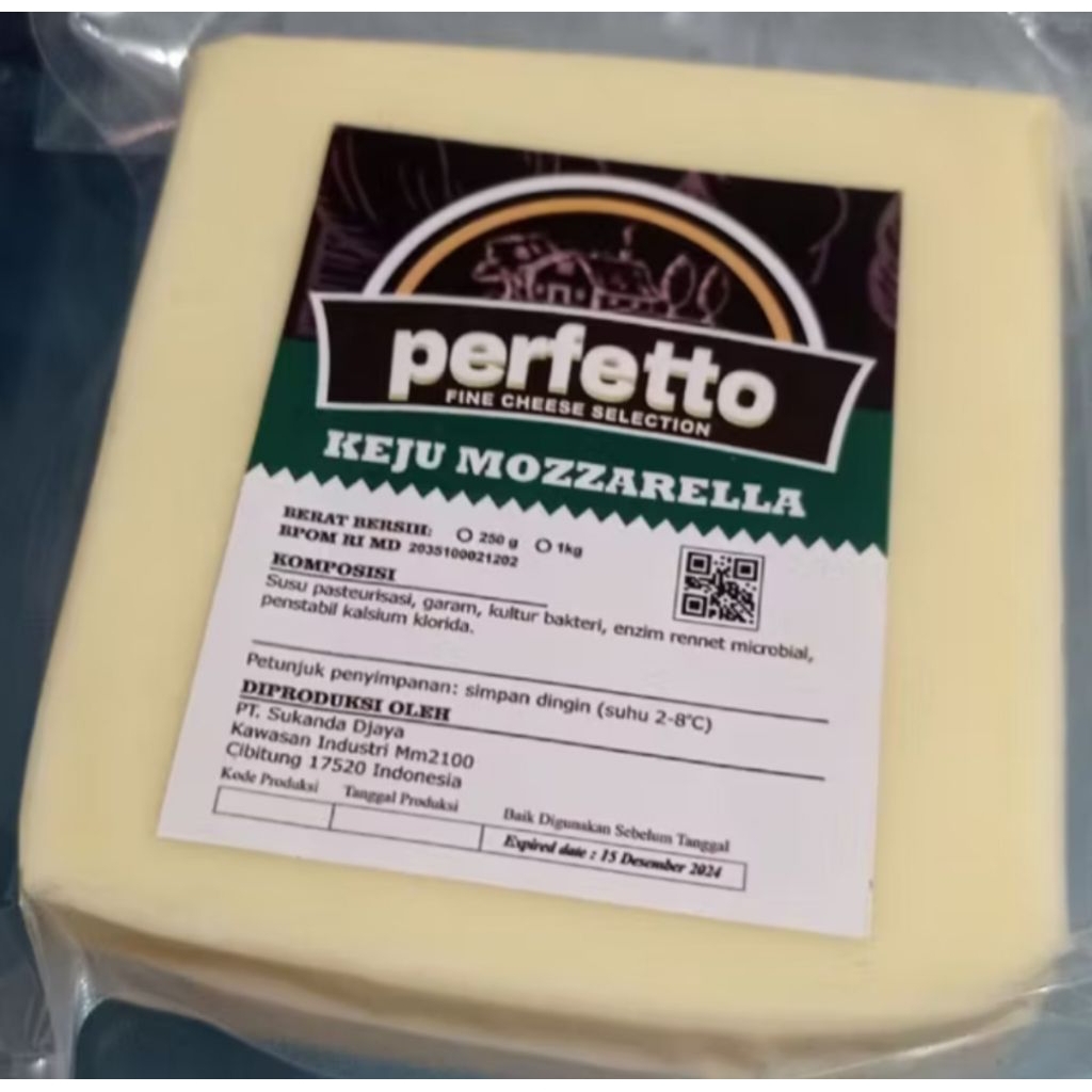 

Keju Mozzarella Perfetto 250gr Pack Keju Mozzarella Perfetto 250gr/100gr Murah / Perfetto mozzarella cheese 250g - keju mozzarella perfetto exp terbaru