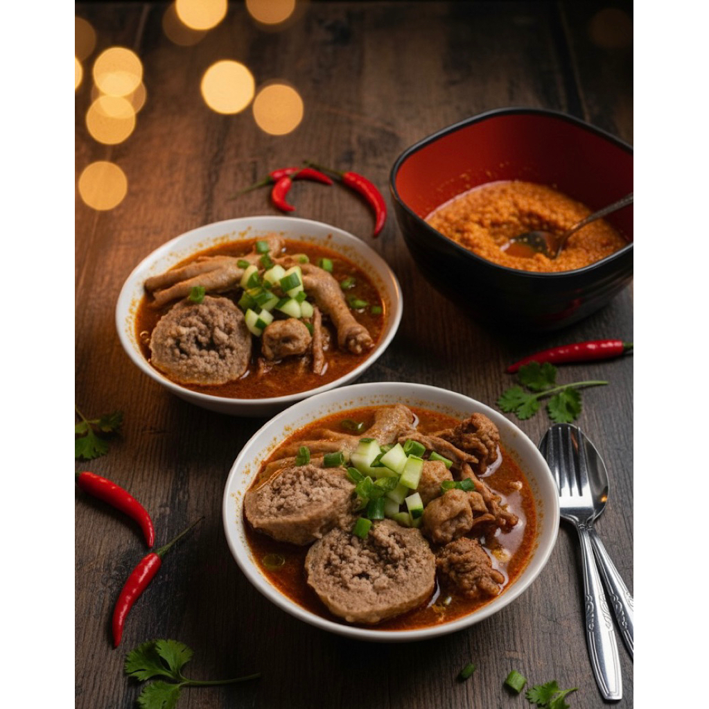 

Bakso isi cincang pedas berontak