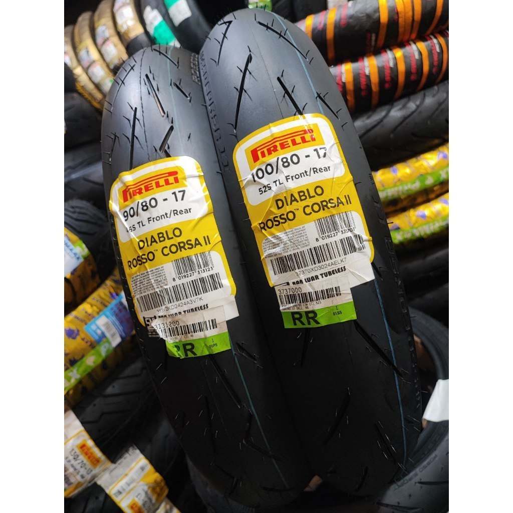 [paket 2 ban] BAN PIRELLI 90/80-17 DAN 100/80-17 DIABLO ROSSO CORSA || Ban Motor GTR 150, MX KING 15