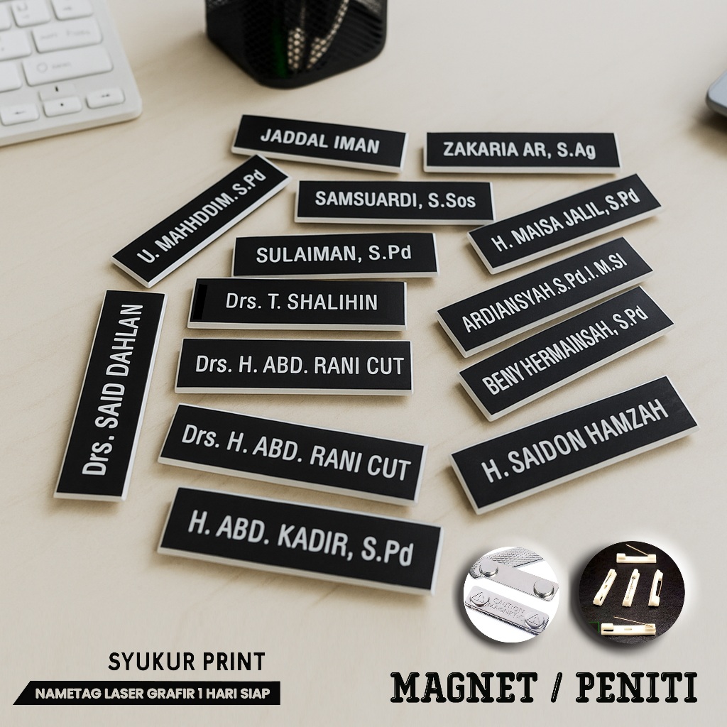 

Nametag Resin | Nametag Grafir | Nametag magnet | Nametag Peniti| Nametag Akrilik| Nama dada